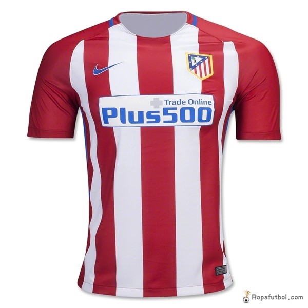 Camiseta Atlético de Madrid Replica Primera Ropa 2016/17 Blanco Rojo